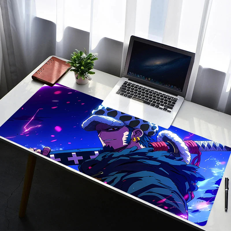 Mouse Pad Laptop Rubber Extended Desktop Mat Computer Gamer One Piece Trafalgar Law Mousepad PC Gaming Accessories Keyboard Pad