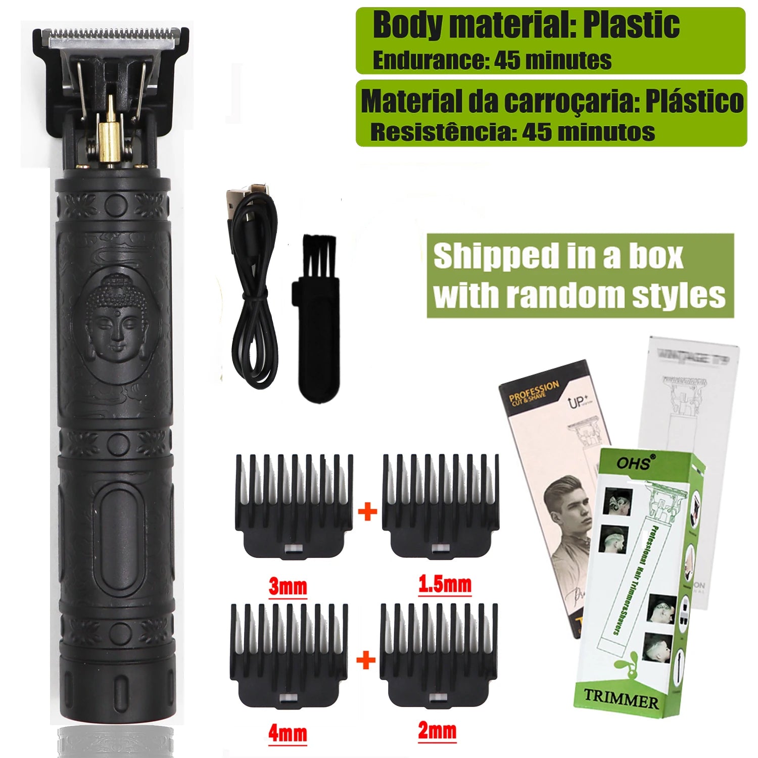 New Retro T9 Hair Clipper For Men, Electric Shaver, Rechargeable Hair Clipper, Portable Cordless Beard Trimmer