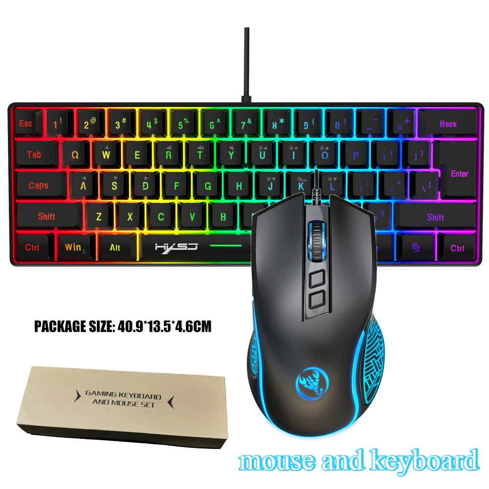 Keyboard and mouse teclados kit gamer keyboards combos 60%PC teclado e branco clavier souris gaming deofertas maus und tastatur