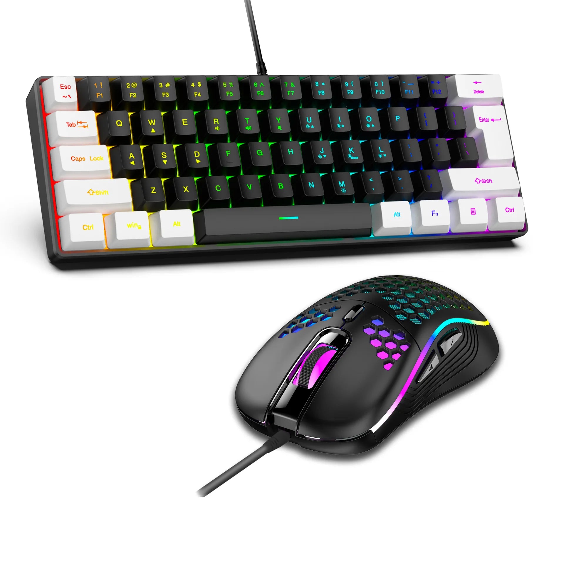 Compact RGB Gaming Keyboard Set