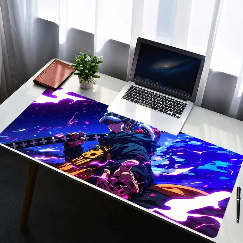 Mouse Pad Laptop Rubber Extended Desktop Mat Computer Gamer One Piece Trafalgar Law Mousepad PC Gaming Accessories Keyboard Pad