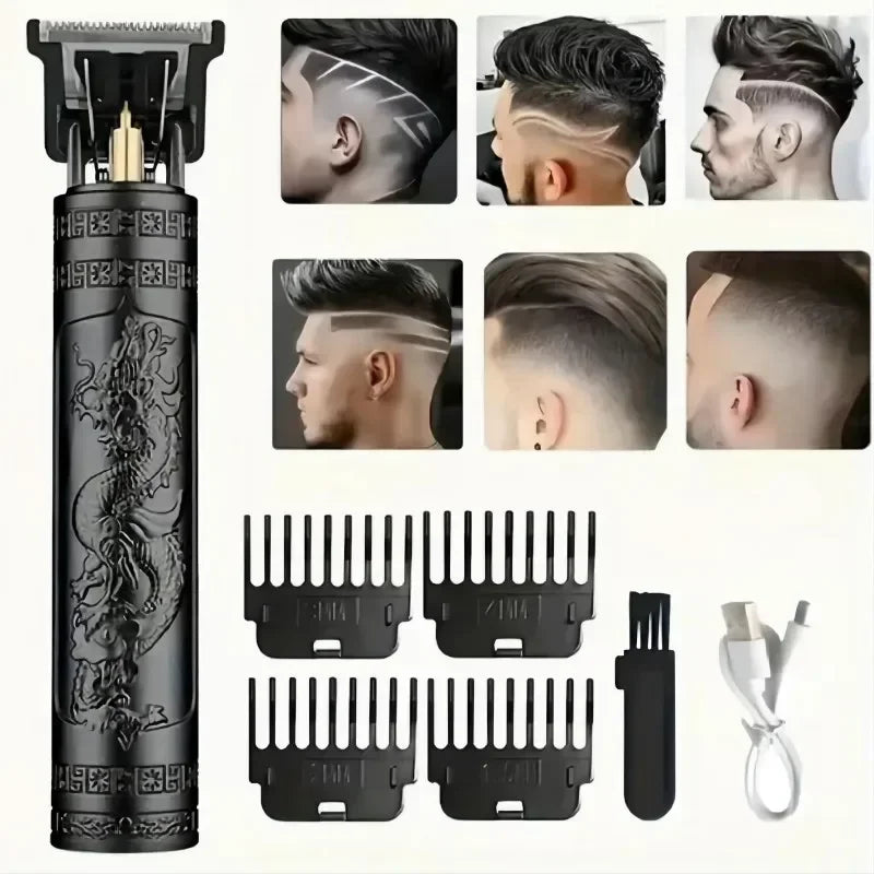 New Retro T9 Hair Clipper For Men, Electric Shaver, Rechargeable Hair Clipper, Portable Cordless Beard Trimmer