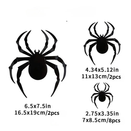 3D black spider bat wall light Halloween party atmosphere decoration night light